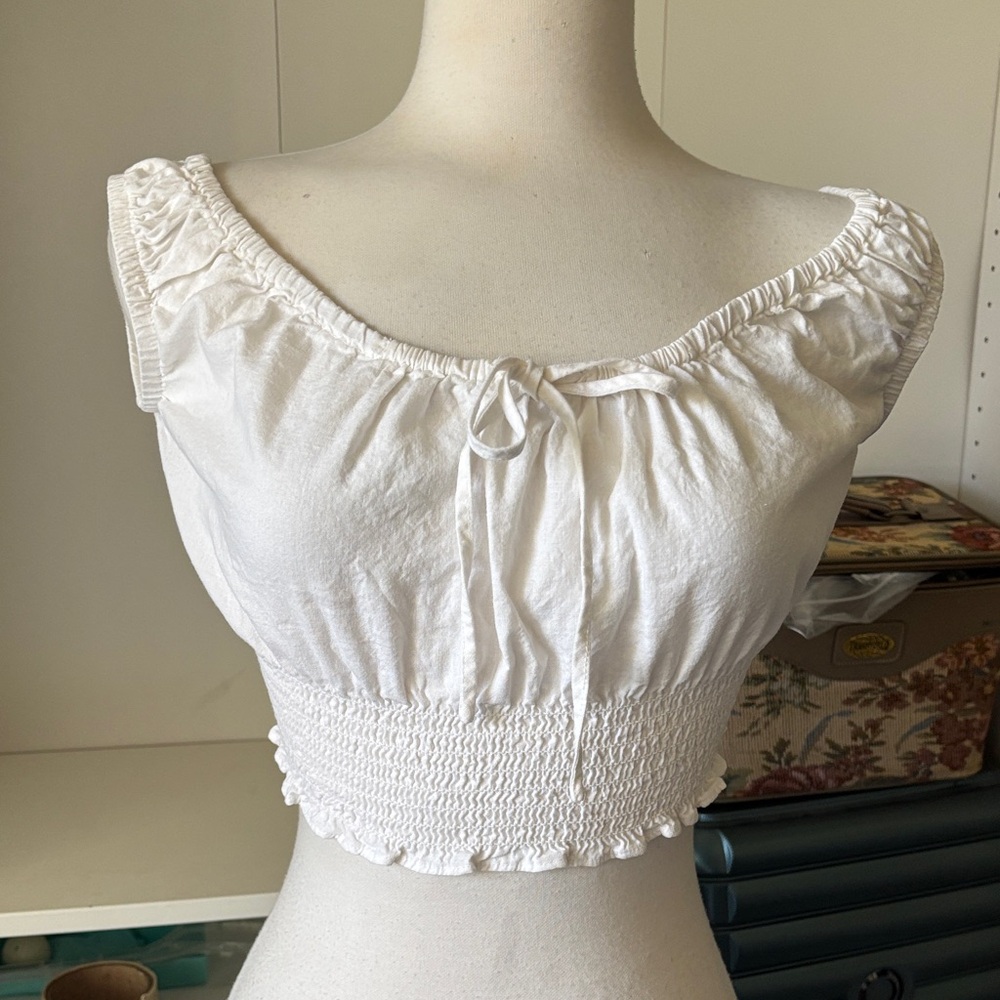Ivory Crop Top by Brandy Melville